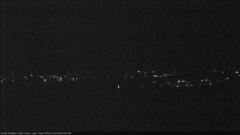 Lake Travis webcam, December 3, 2019 9:25 PM CT