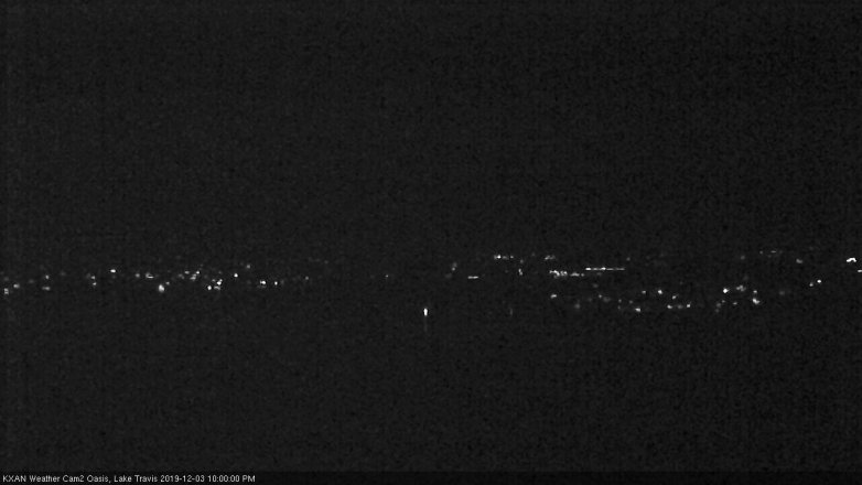 Lake Travis webcam, December 3, 2019 10:00 PM CT
