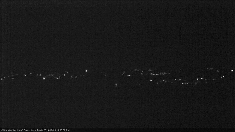 Lake Travis webcam, December 3, 2019 11:00 PM CT