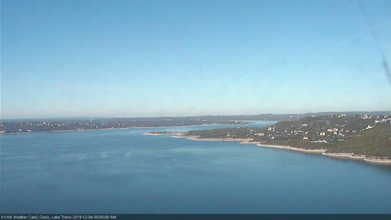 Lake Travis webcam, December 4, 2019 9:00 AM CT