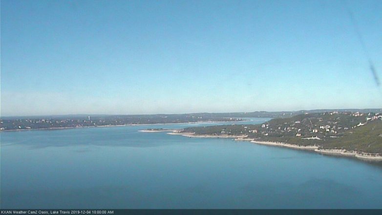Lake Travis webcam, December 4, 2019 10:00 AM CT