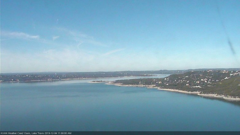 Lake Travis webcam, December 4, 2019 11:00 AM CT