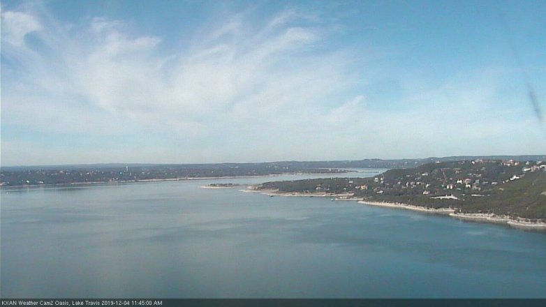 Lake Travis webcam, December 4, 2019 11:45 AM CT