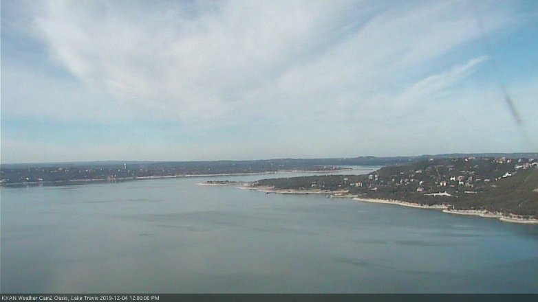 Lake Travis webcam, December 4, 2019 12:00 PM CT