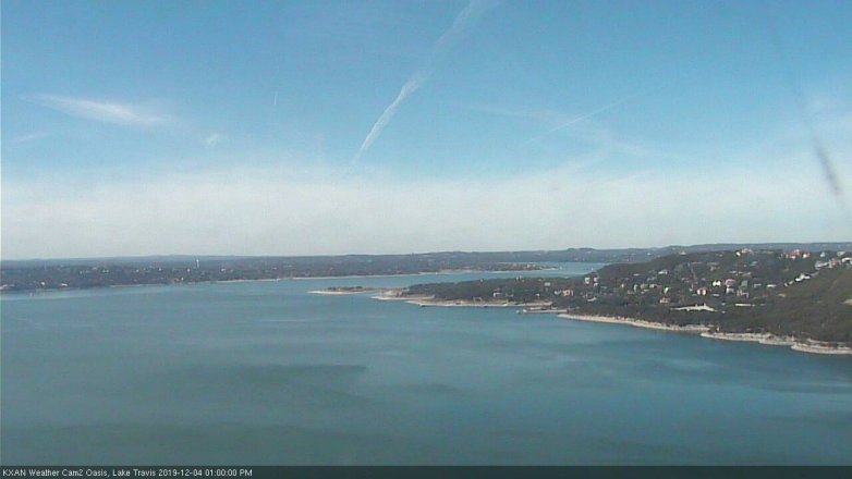 Lake Travis webcam, December 4, 2019 1:00 PM CT