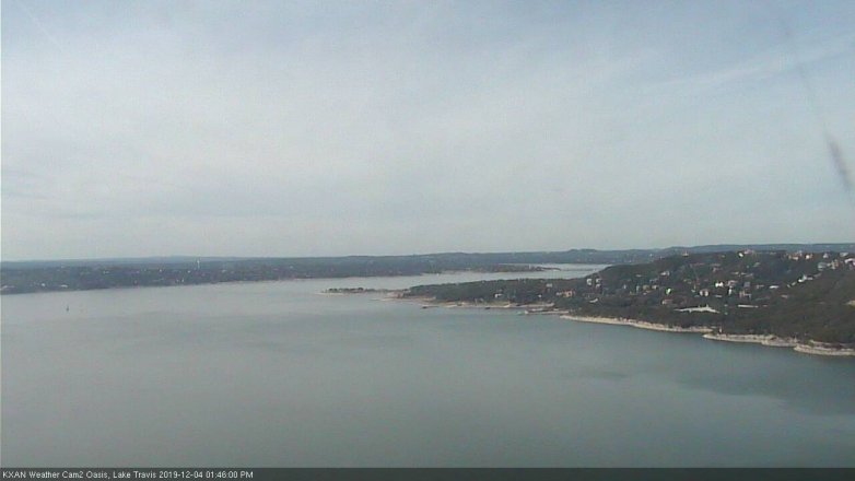 Lake Travis webcam, December 4, 2019 1:45 PM CT