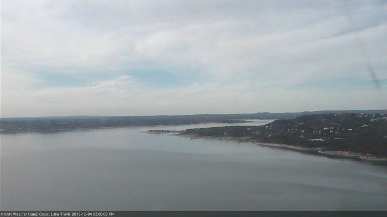 Lake Travis webcam, December 4, 2019 3:00 PM CT