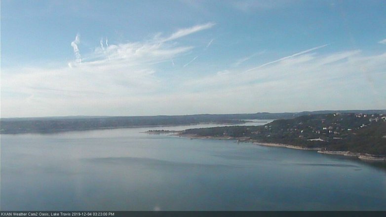 Lake Travis webcam, December 4, 2019 3:25 PM CT