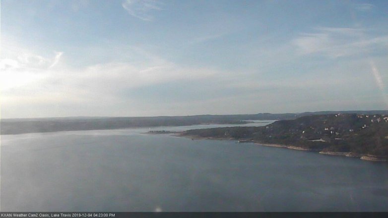 Lake Travis webcam, December 4, 2019 4:25 PM CT
