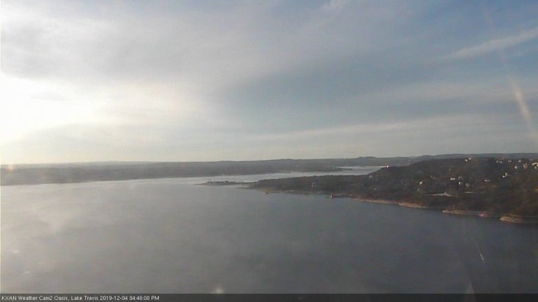 Lake Travis webcam, December 4, 2019 4:45 PM CT