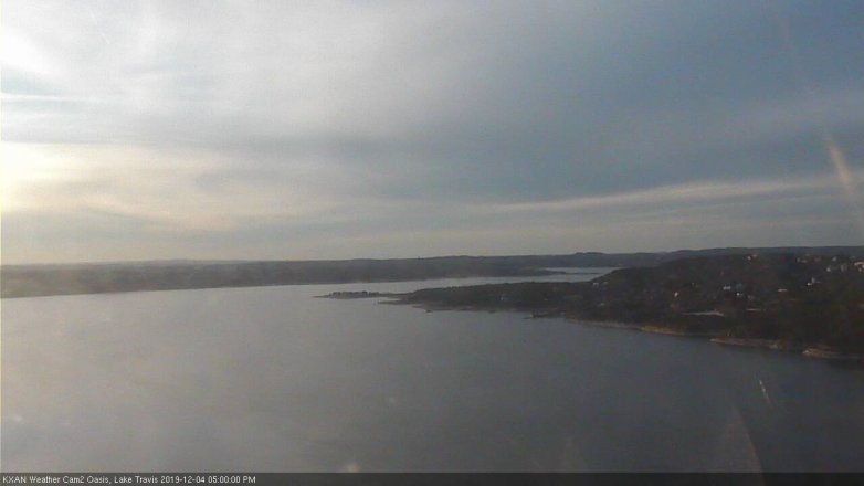 Lake Travis webcam, December 4, 2019 5:00 PM CT