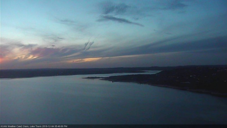 Lake Travis webcam, December 4, 2019 5:45 PM CT