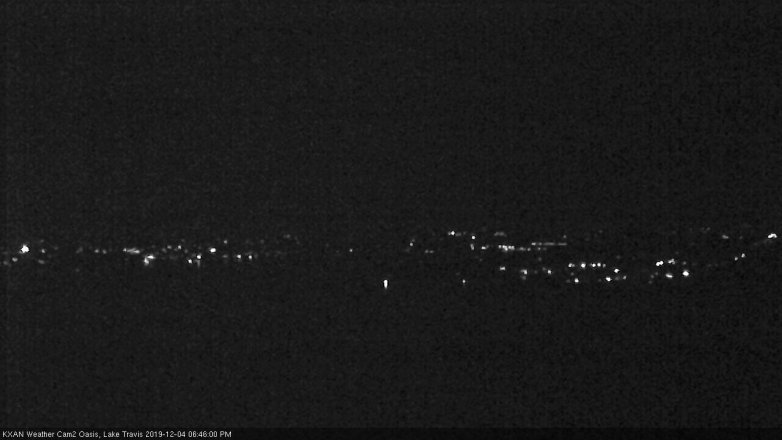 Lake Travis webcam, December 4, 2019 6:45 PM CT