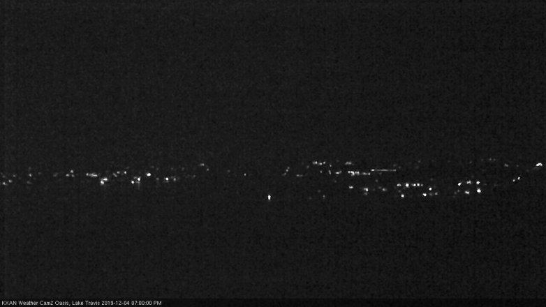 Lake Travis webcam, December 4, 2019 7:00 PM CT
