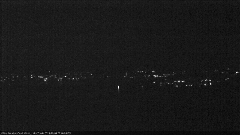 Lake Travis webcam, December 4, 2019 7:45 PM CT
