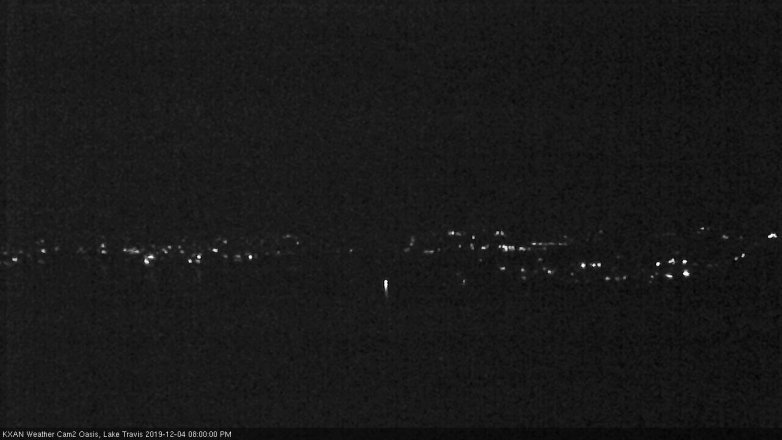 Lake Travis webcam, December 4, 2019 8:00 PM CT