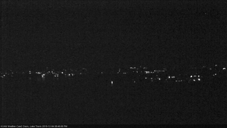 Lake Travis webcam, December 4, 2019 8:45 PM CT