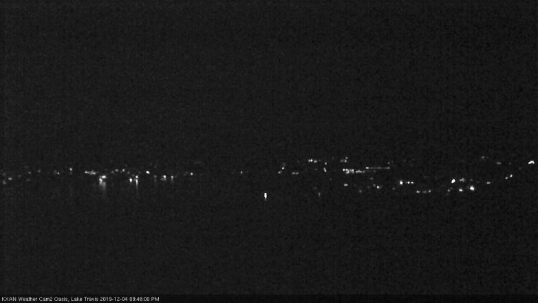 Lake Travis webcam, December 4, 2019 9:45 PM CT