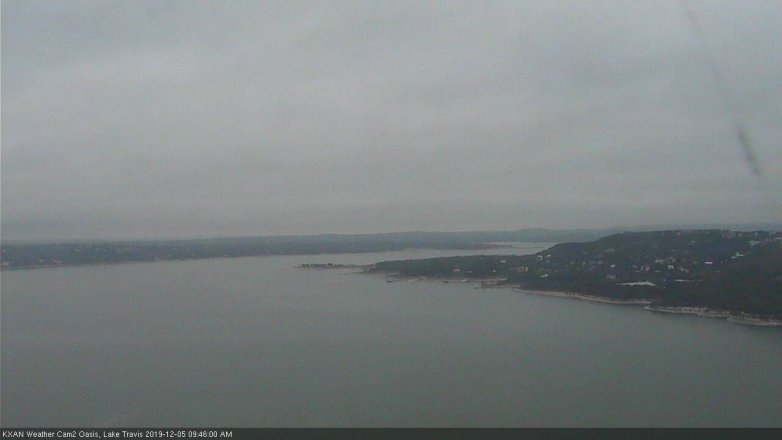 Lake Travis webcam, December 5, 2019 9:45 AM CT