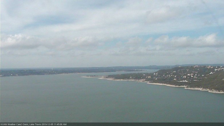 Lake Travis webcam, December 5, 2019 11:45 AM CT