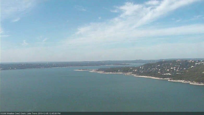 Lake Travis webcam, December 5, 2019 12:45 PM CT