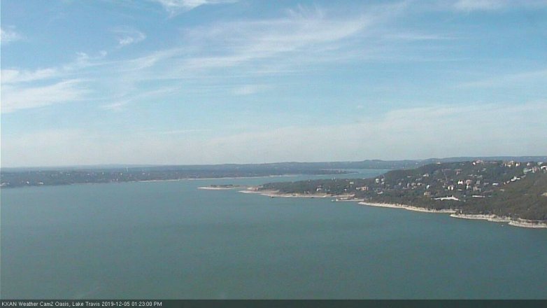 Lake Travis webcam, December 5, 2019 1:25 PM CT