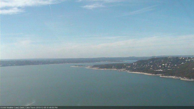 Lake Travis webcam, December 5, 2019 1:45 PM CT