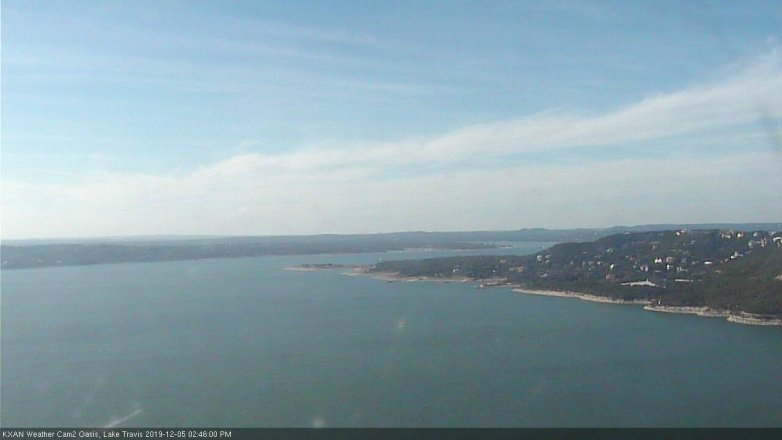 Lake Travis webcam, December 5, 2019 2:45 PM CT