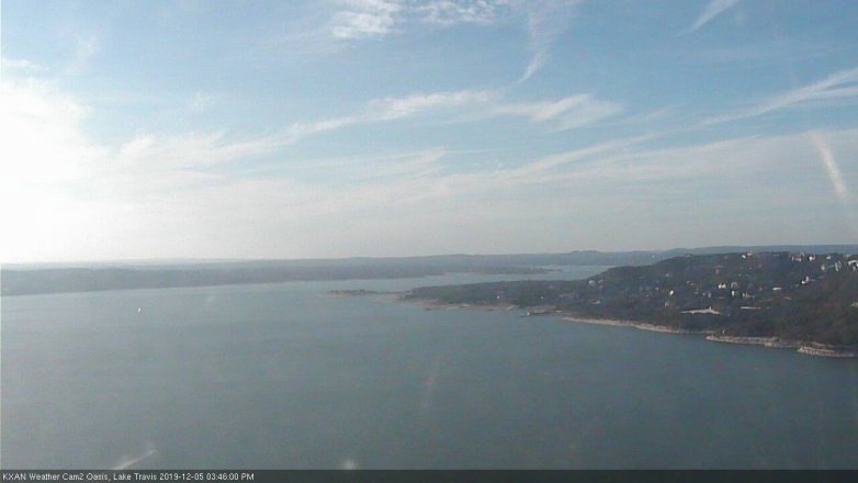 Lake Travis webcam, December 5, 2019 3:45 PM CT