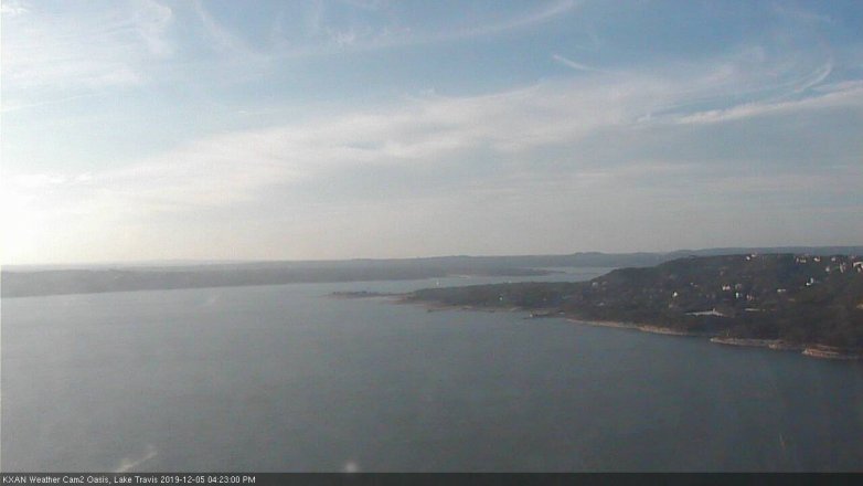 Lake Travis webcam, December 5, 2019 4:25 PM CT