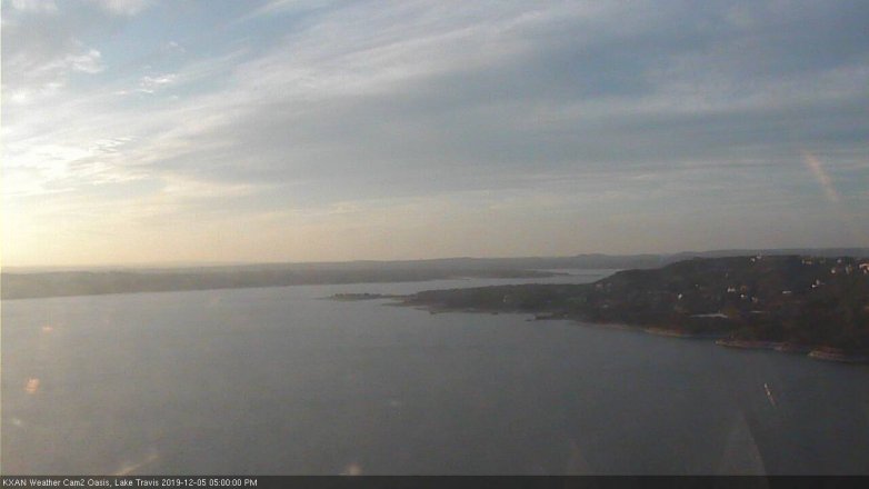 Lake Travis webcam, December 5, 2019 5:00 PM CT