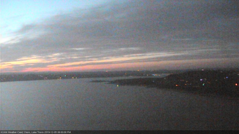 Lake Travis webcam, December 5, 2019 6:00 PM CT