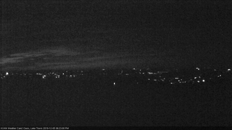 Lake Travis webcam, December 5, 2019 6:25 PM CT