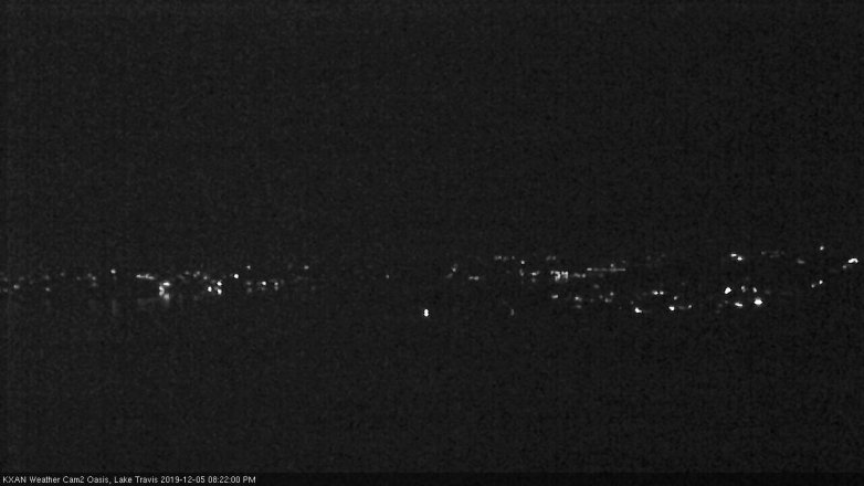Lake Travis webcam, December 5, 2019 8:25 PM CT