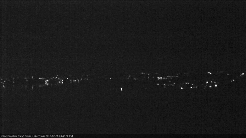 Lake Travis webcam, December 5, 2019 8:45 PM CT