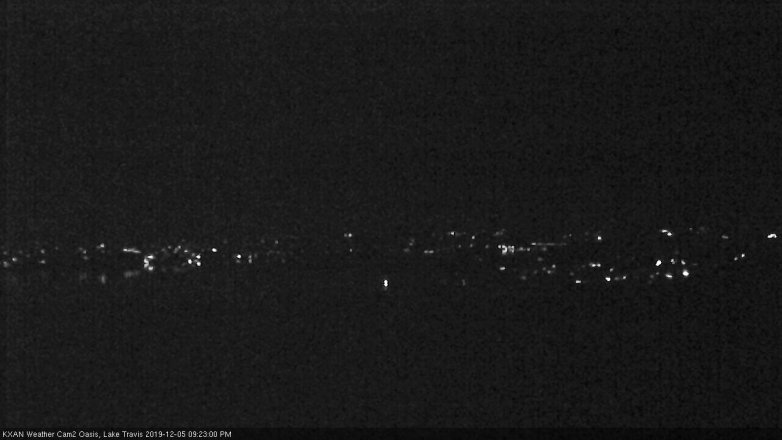 Lake Travis webcam, December 5, 2019 9:25 PM CT