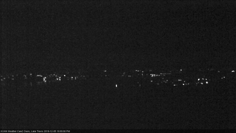 Lake Travis webcam, December 5, 2019 10:00 PM CT