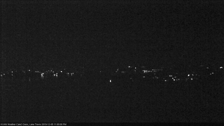 Lake Travis webcam, December 5, 2019 11:00 PM CT