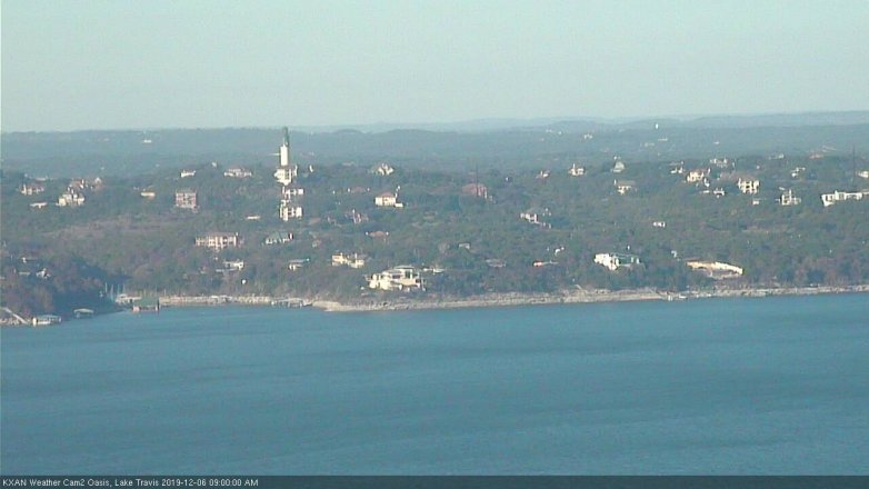 Lake Travis webcam, December 6, 2019 9:00 AM CT