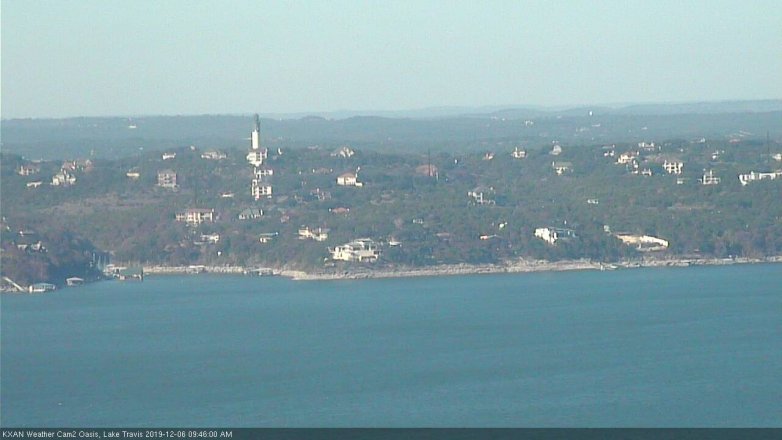 Lake Travis webcam, December 6, 2019 9:45 AM CT