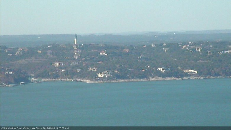 Lake Travis webcam, December 6, 2019 11:25 AM CT
