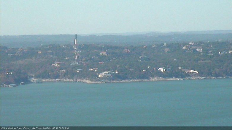 Lake Travis webcam, December 6, 2019 12:00 PM CT
