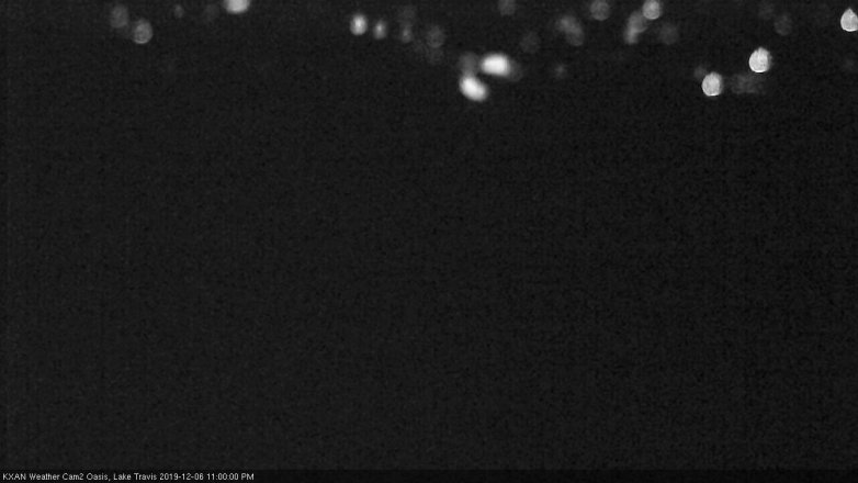 Lake Travis webcam, December 6, 2019 11:00 PM CT