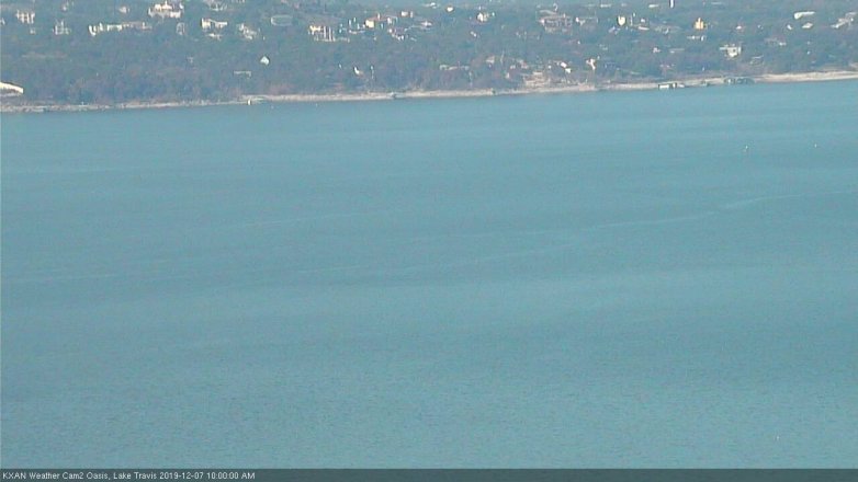 Lake Travis webcam, December 7, 2019 10:00 AM CT