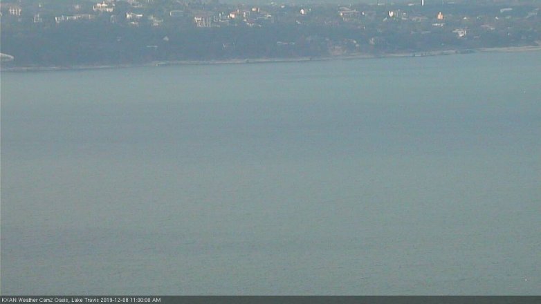 Lake Travis webcam, December 8, 2019 11:00 AM CT