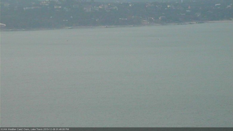 Lake Travis webcam, December 8, 2019 1:45 PM CT