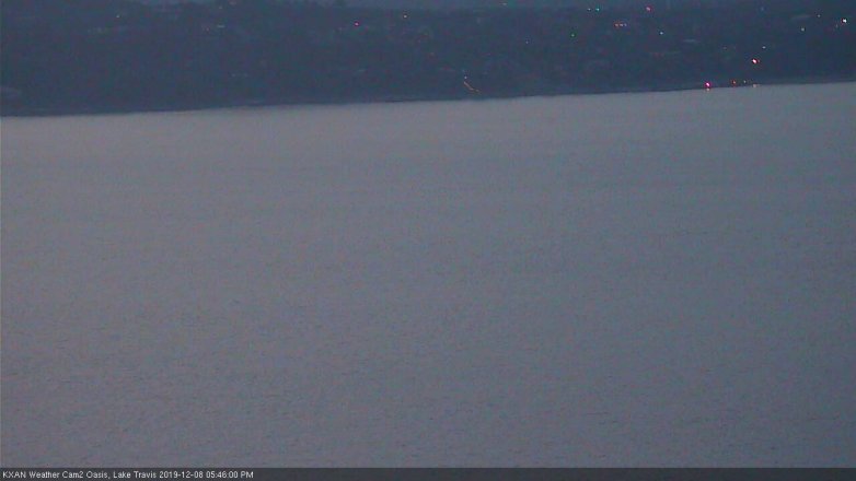 Lake Travis webcam, December 8, 2019 5:45 PM CT