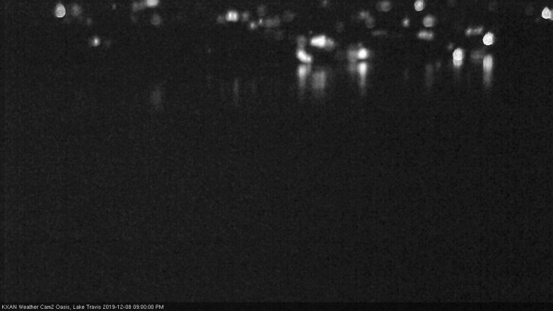 Lake Travis webcam, December 8, 2019 9:00 PM CT
