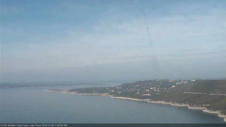Lake Travis webcam, December 9, 2019 11:00 AM CT