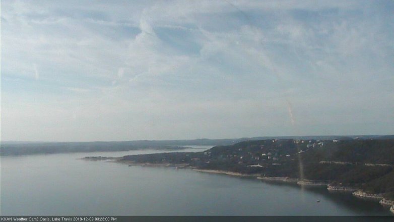 Lake Travis webcam, December 9, 2019 3:25 PM CT